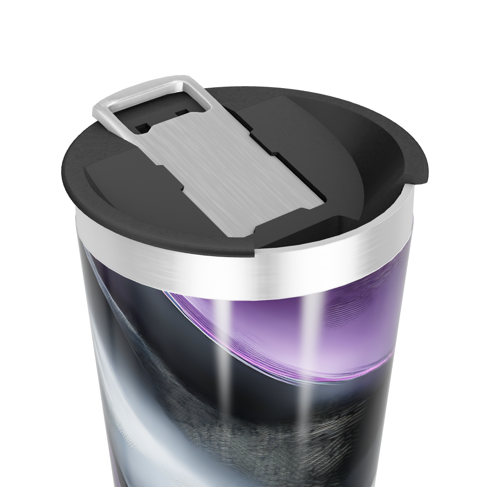 Copo Térmico - Roxo com efeito ondulado