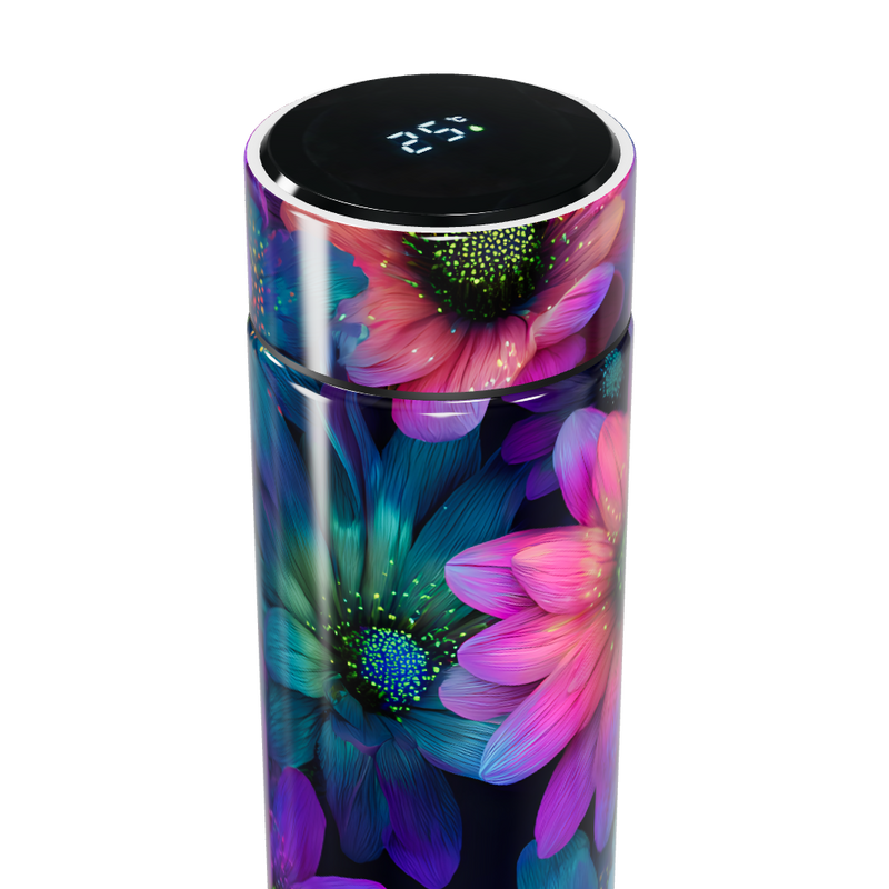 Garrafa Térmica Touch - Flores Coloridas