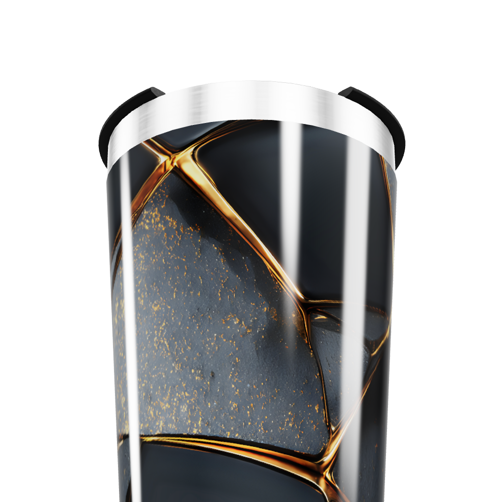 Copo Térmico - Com estampa geométrica preta