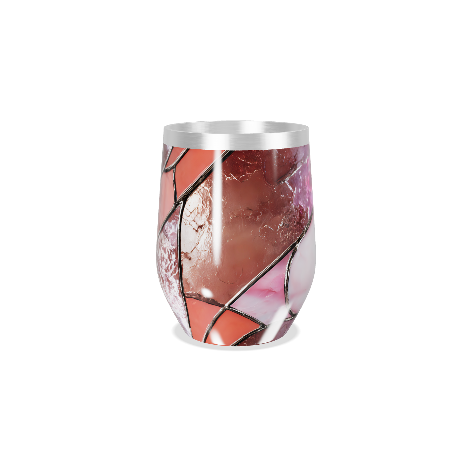 Copo Térmico Slim - Mármore Rosa Inox