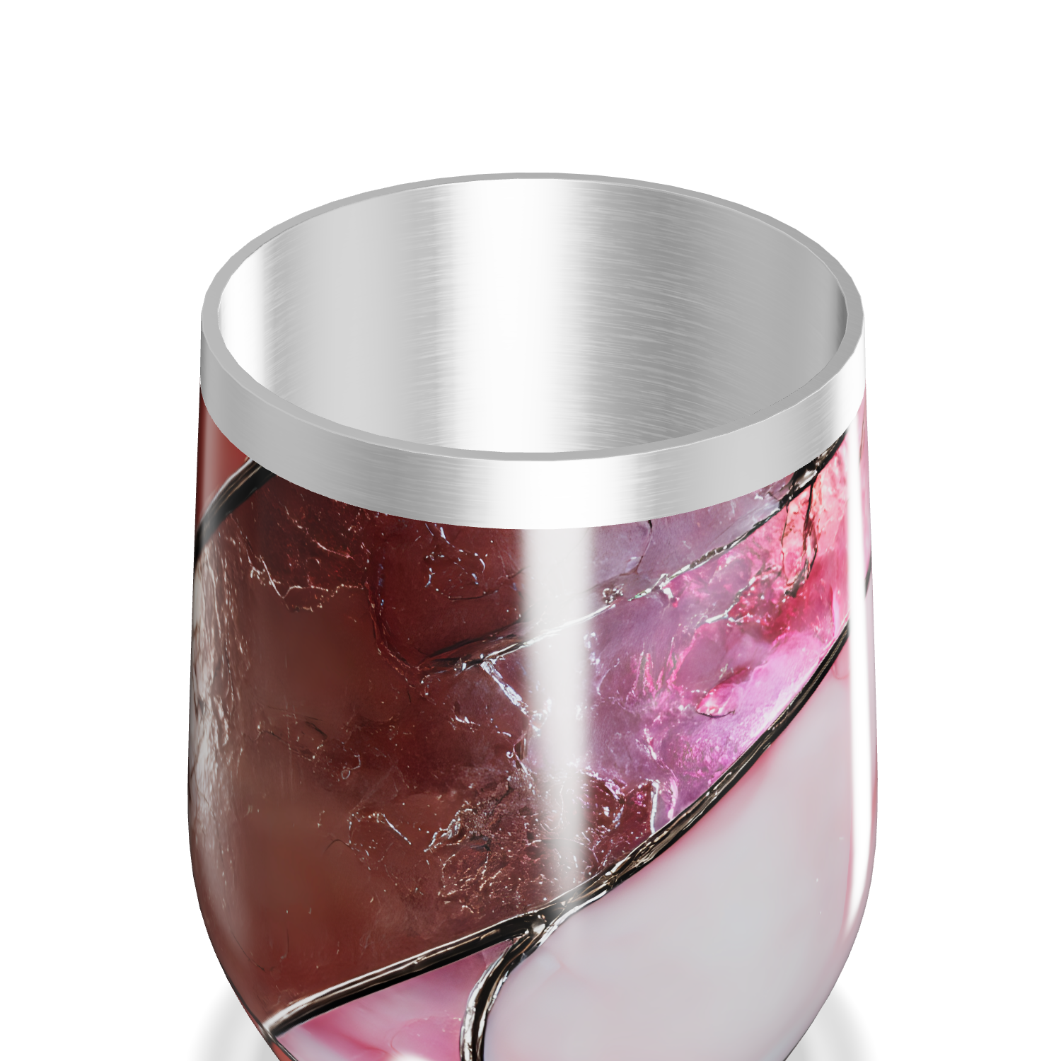 Copo Térmico Slim - Mármore Rosa Inox