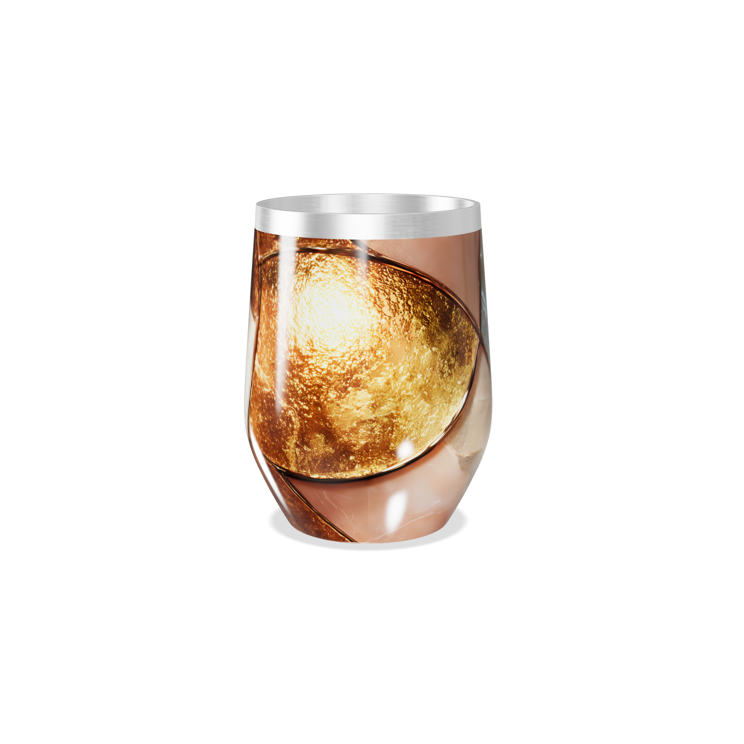 Copo Térmico Slim - Vidro Colorido Abstrato