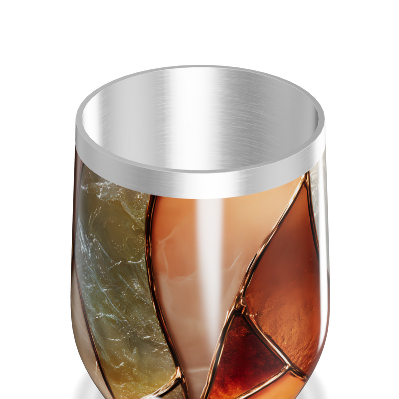 Copo Térmico Slim - Vidro Colorido Abstrato