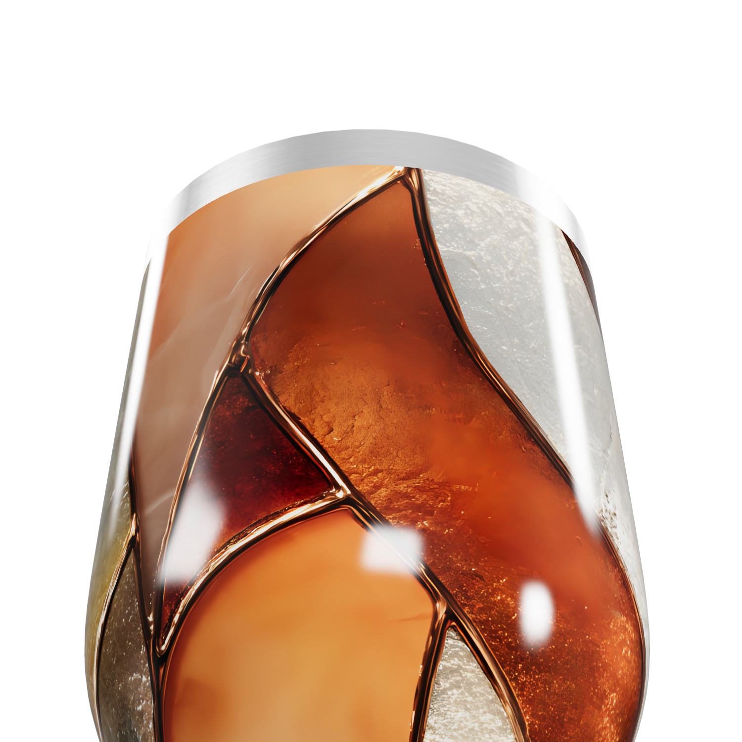 Copo Térmico Slim - Vidro Colorido Abstrato