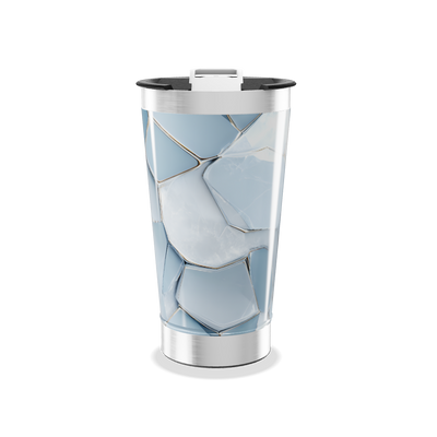 Copo Térmico - Estampa Geométrica Azul