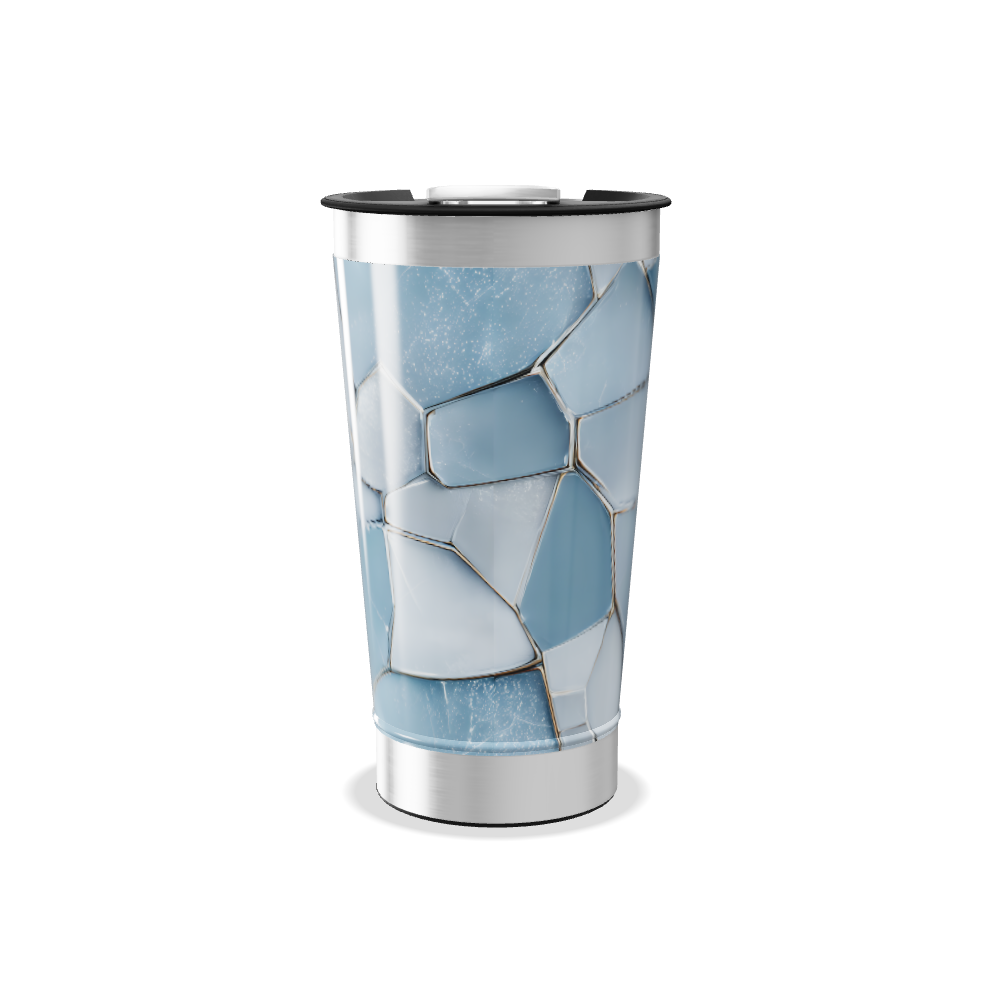 Copo Térmico - Estampa Geométrica Azul