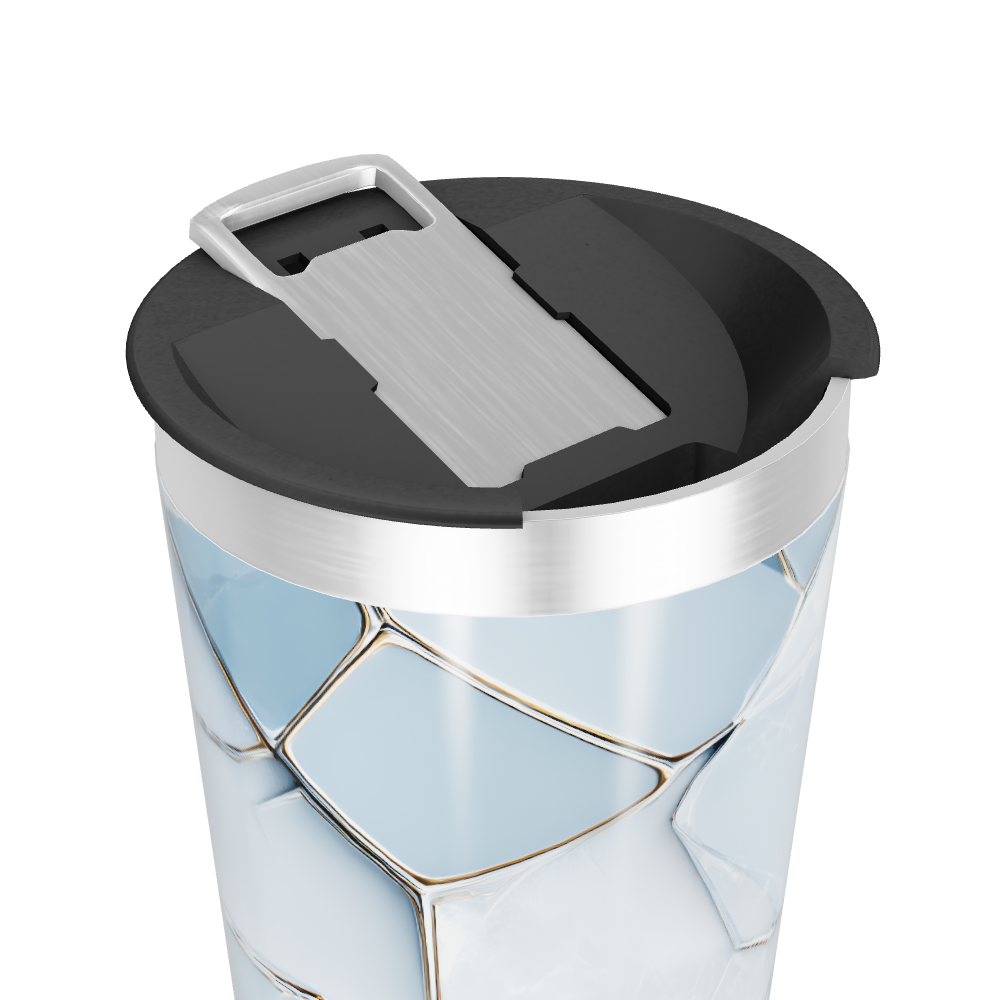 Copo Térmico - Estampa Geométrica Azul