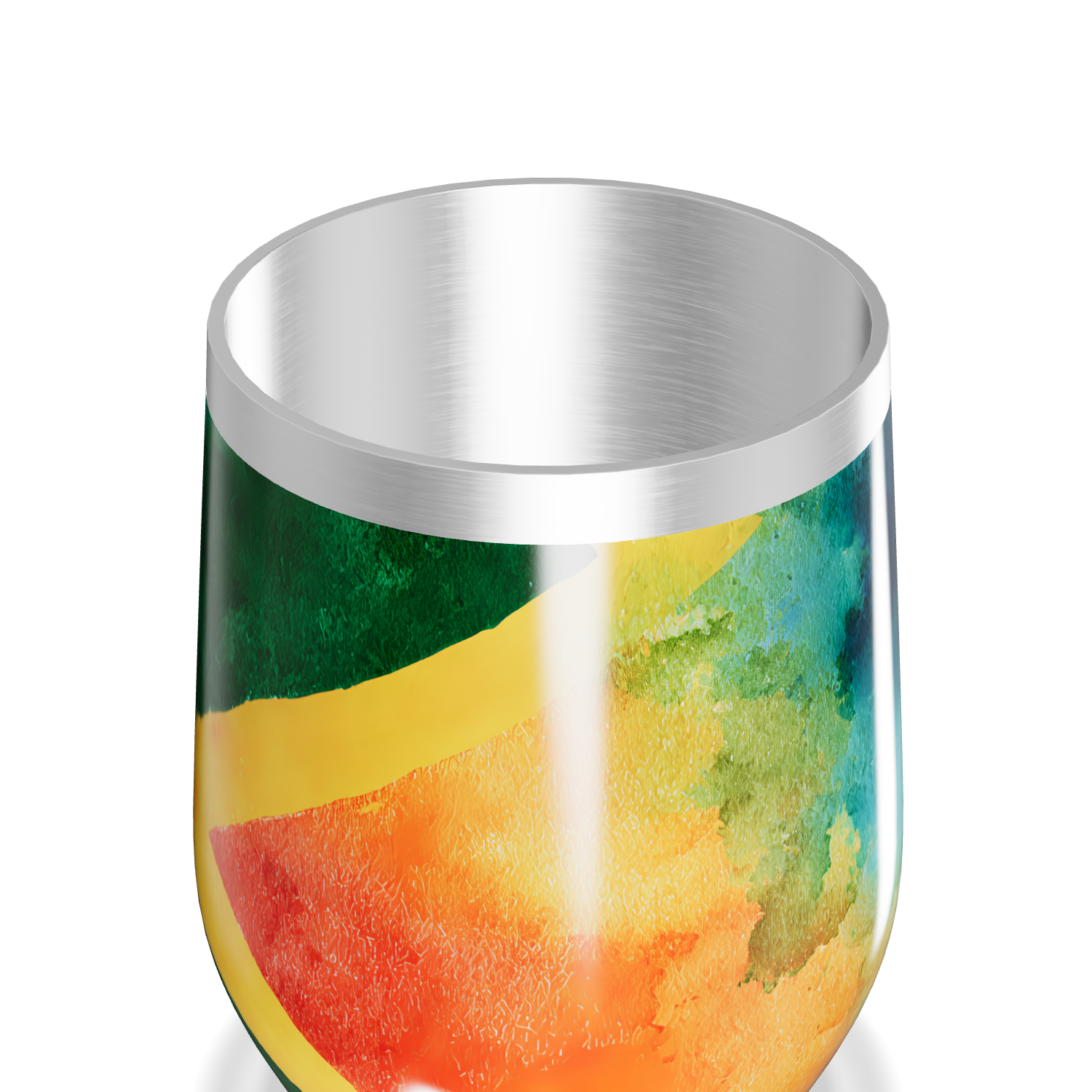 Copo Térmico Slim - Estampa Colorida Aquarela