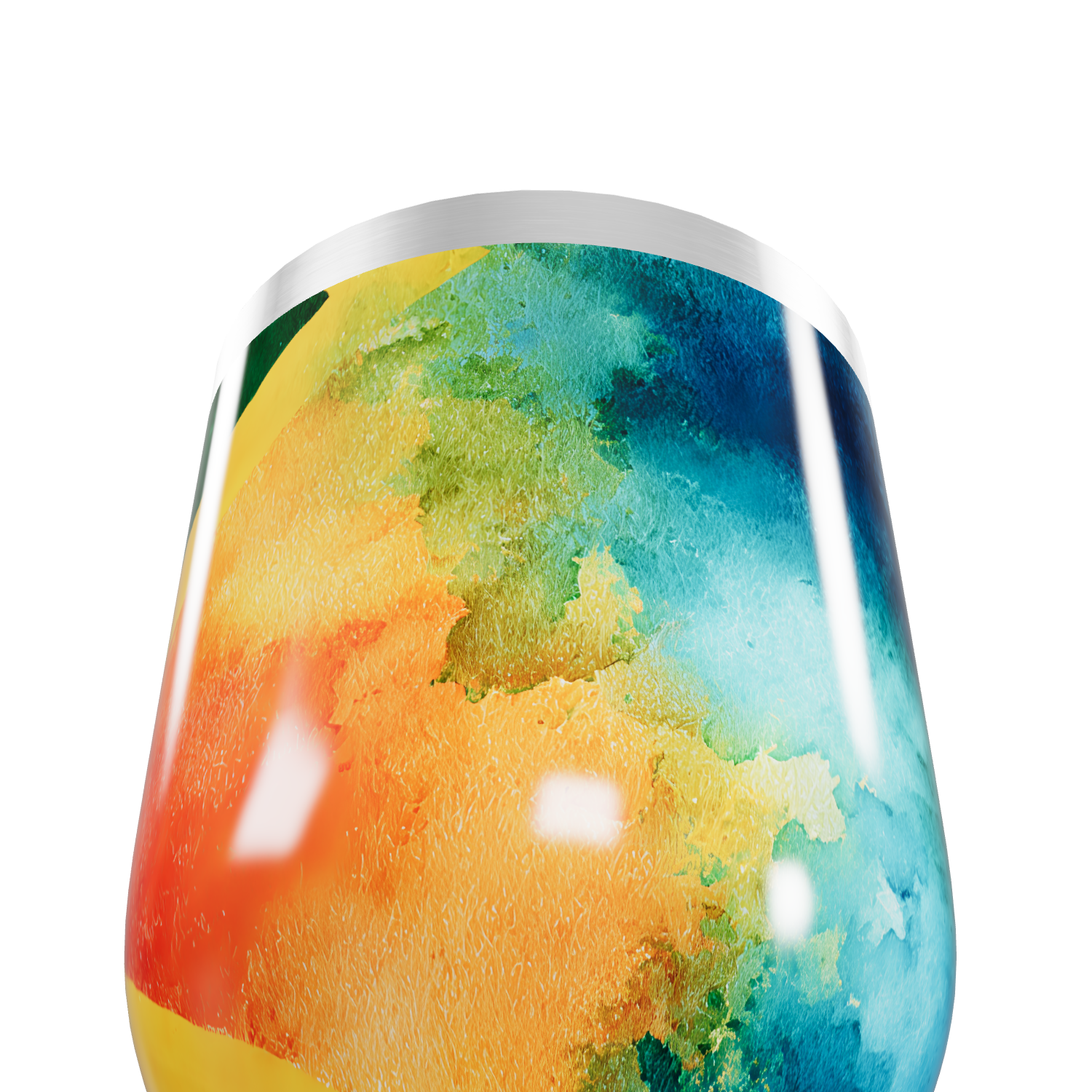 Copo Térmico Slim - Estampa Colorida Aquarela