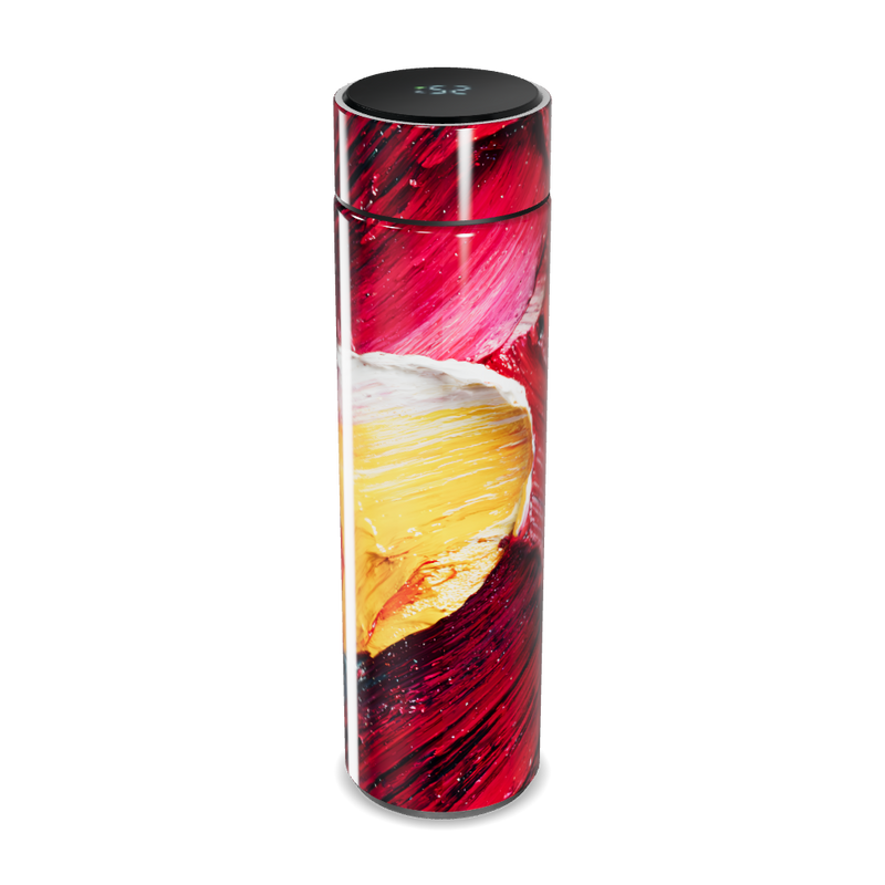 Garrafa Térmica Touch - Estampa Vermelha Abstrata