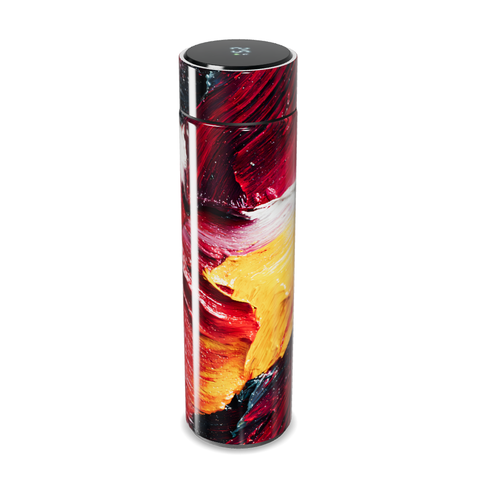 Garrafa Térmica Touch - Estampa Vermelha Abstrata