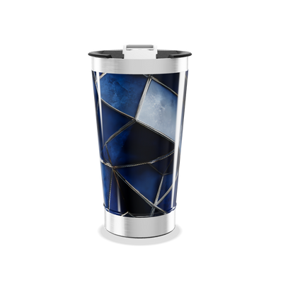 Copo Térmico - Azul Geométrico Inox