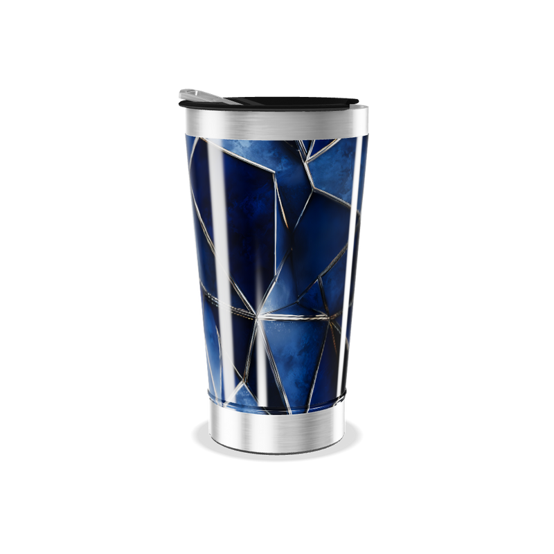 Copo Térmico - Azul Geométrico Inox