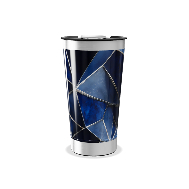 Copo Térmico - Azul Geométrico Inox