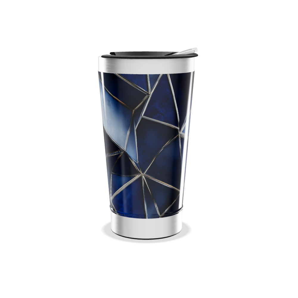 Copo Térmico - Azul Geométrico Inox