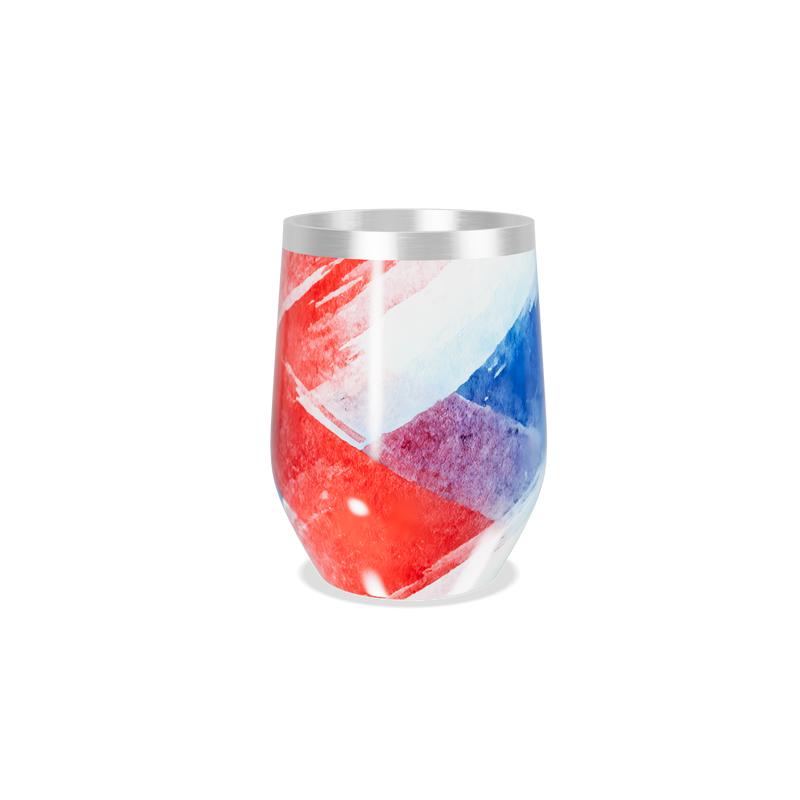 Copo Térmico Slim - Azul com Estampa Artística