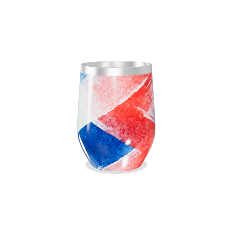 Copo Térmico Slim - Azul com Estampa Artística