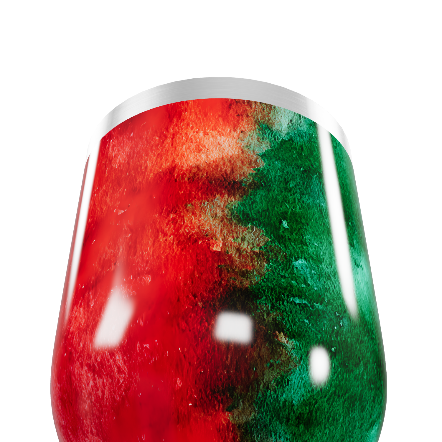 Copo Térmico Slim - Vermelho e Verde Metalizado