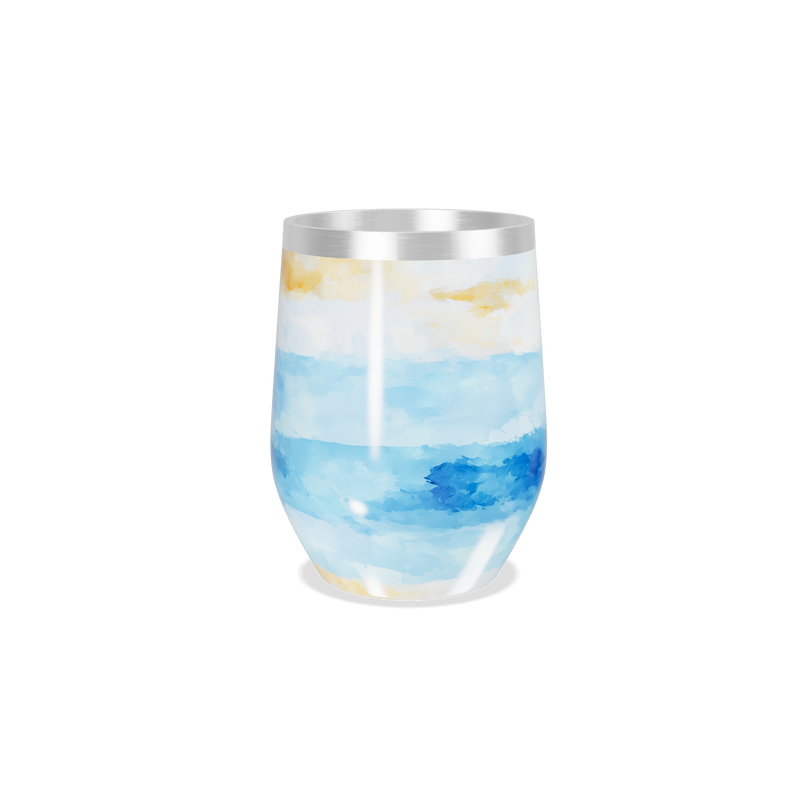 Copo Térmico Slim - Paisagem Azul e Dourada