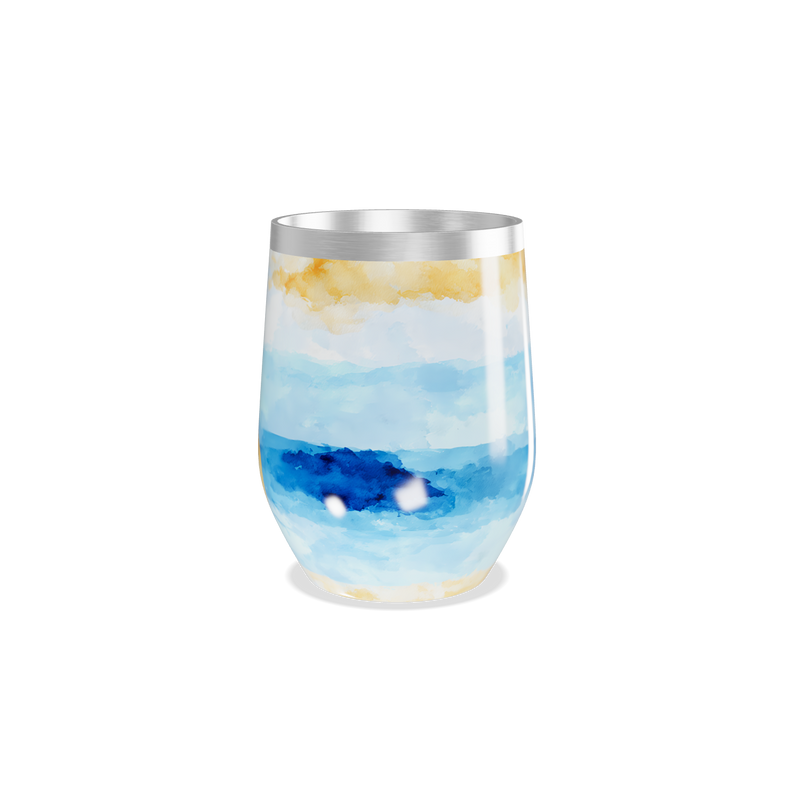 Copo Térmico Slim - Paisagem Azul e Dourada