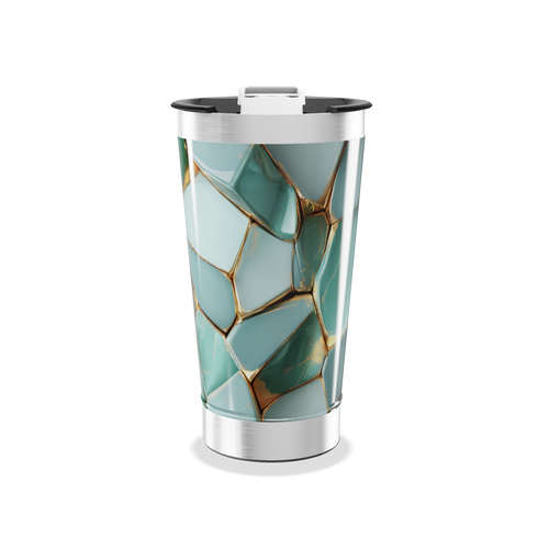 Copo Térmico - Estampa Verde Geométrica