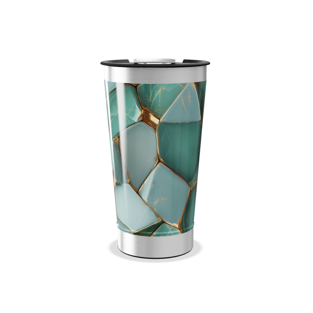 Copo Térmico - Estampa Verde Geométrica