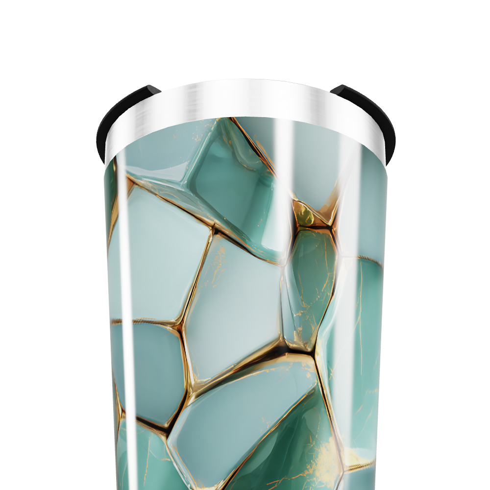 Copo Térmico - Estampa Verde Geométrica