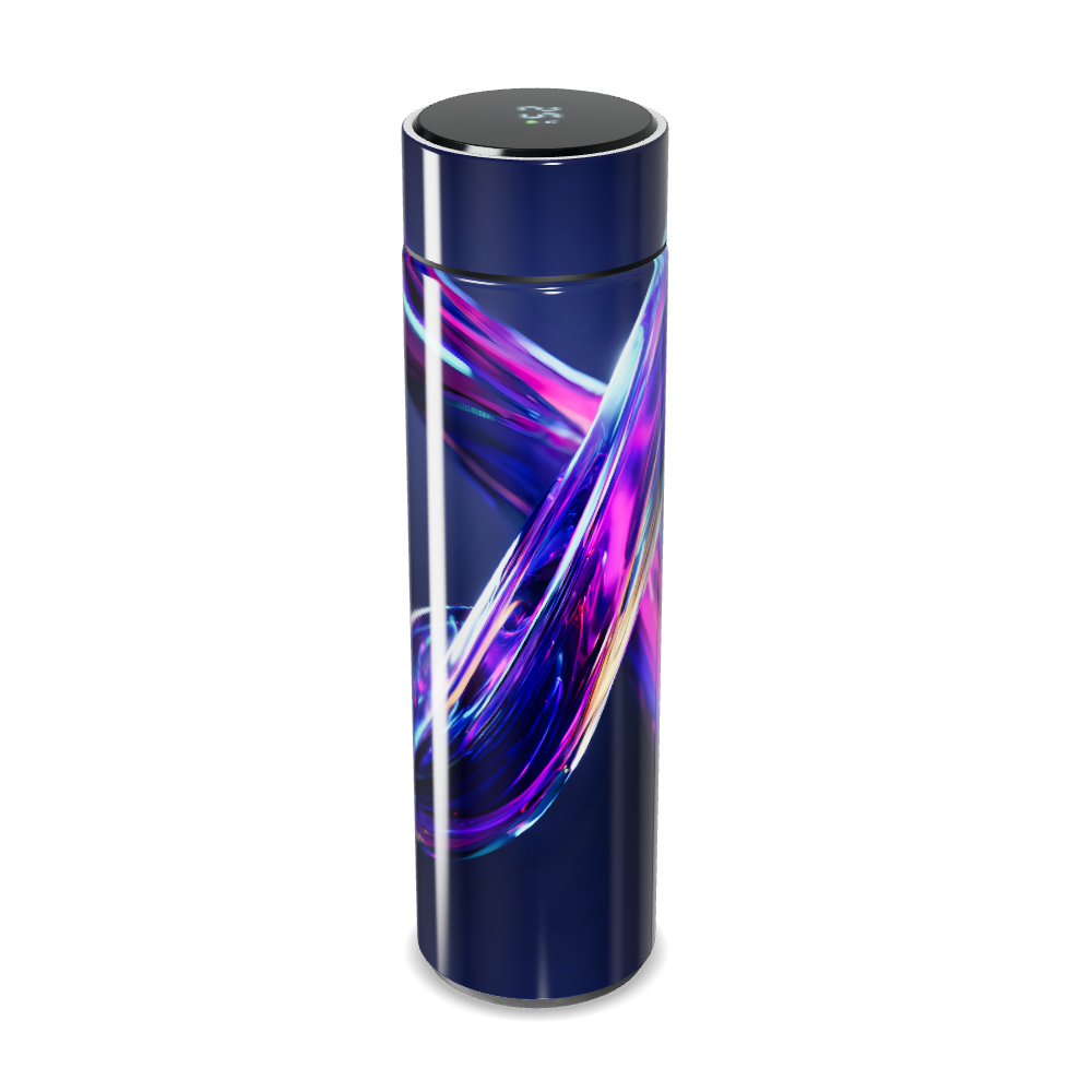 Garrafa Térmica Touch - Azul com Design Luminoso