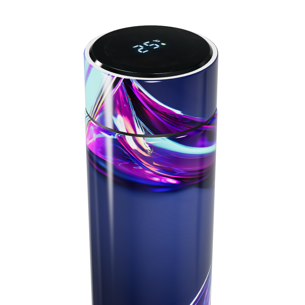 Garrafa Térmica Touch - Azul com Design Luminoso