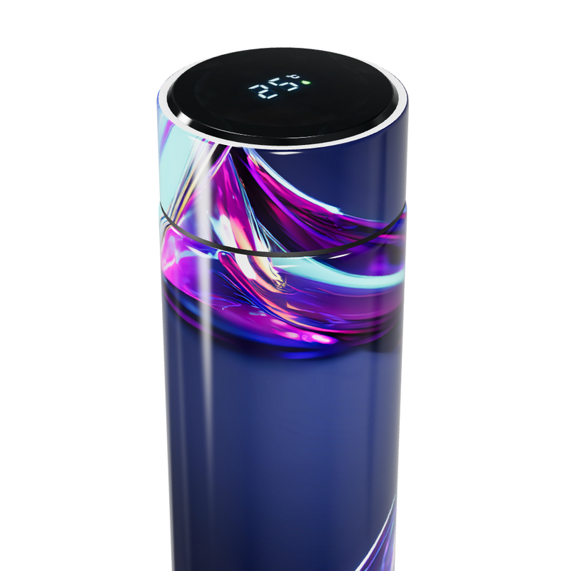 Garrafa Térmica Touch - Azul com Design Luminoso