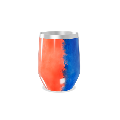 Copo Térmico Slim - Azul e Laranja Inox