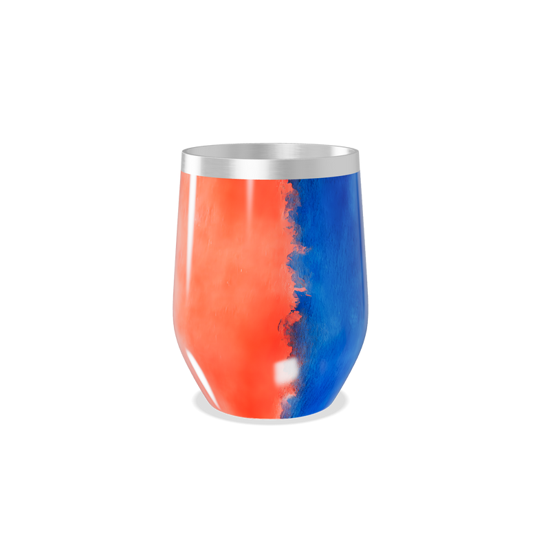 Copo Térmico Slim - Azul e Laranja Inox