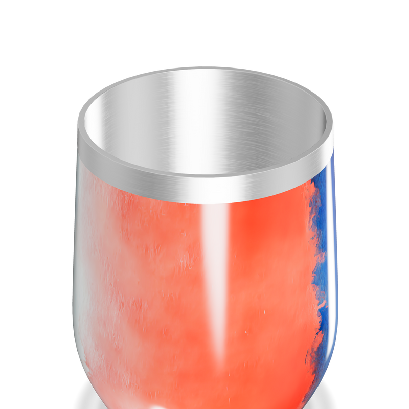 Copo Térmico Slim - Azul e Laranja Inox