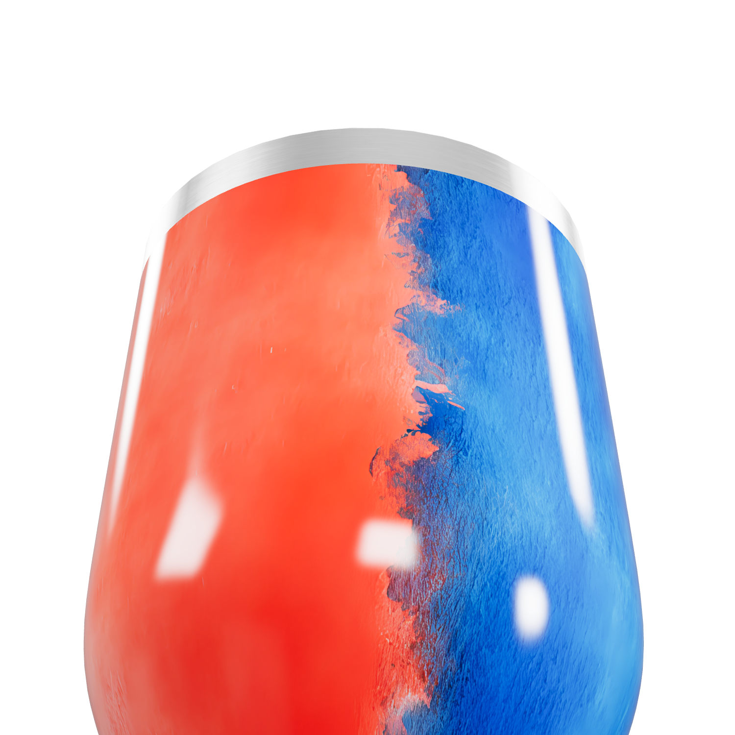 Copo Térmico Slim - Azul e Laranja Inox