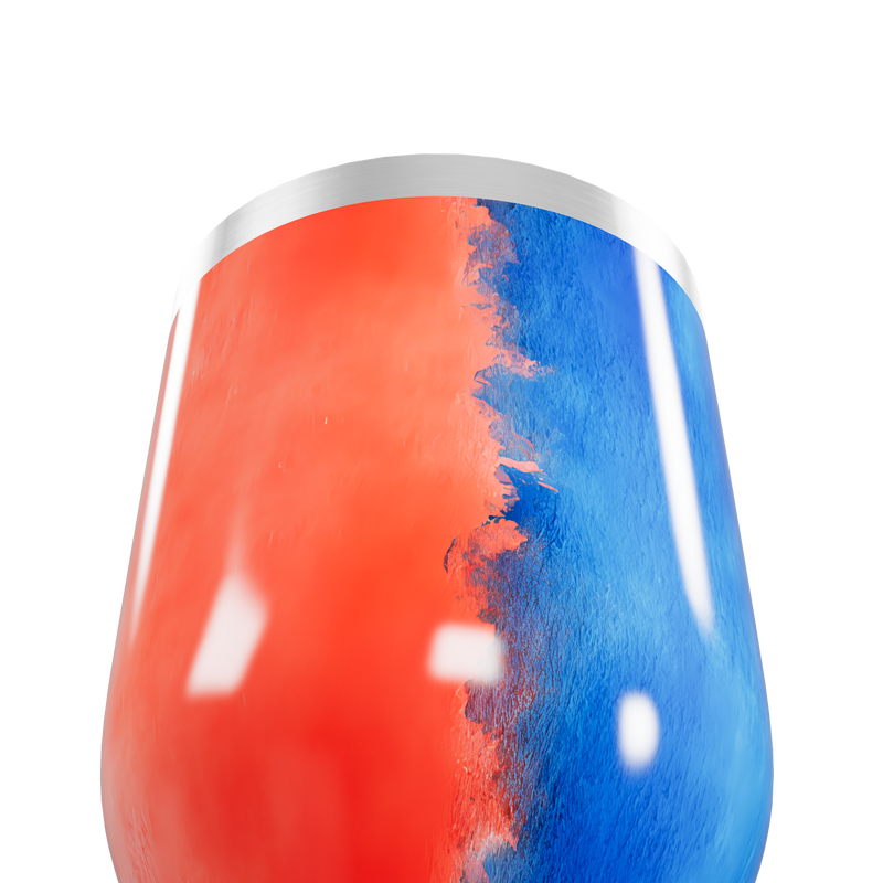 Copo Térmico Slim - Azul e Laranja Inox