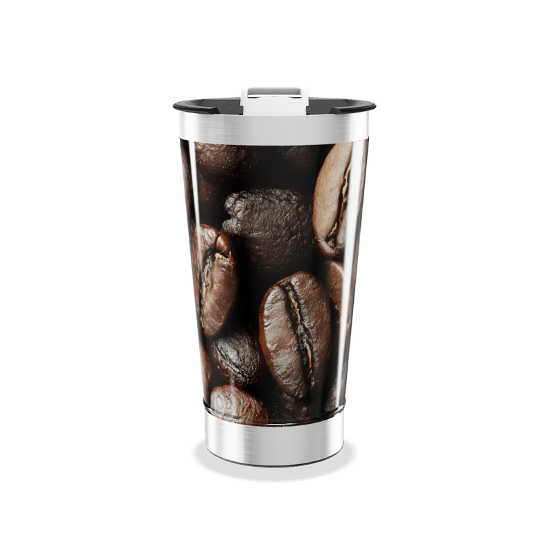 Copo Térmico - Estampa Grãos de Café