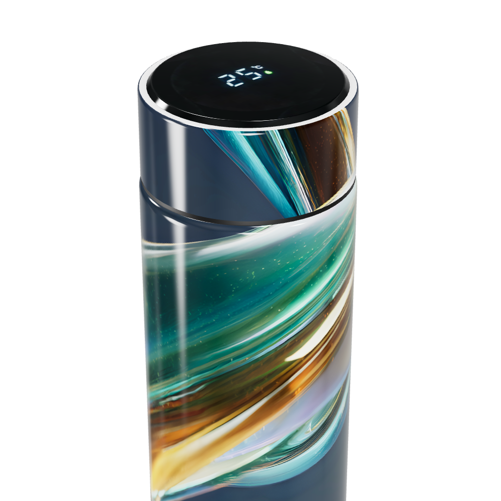 Garrafa Térmica Touch - Design Abstrato Colorido