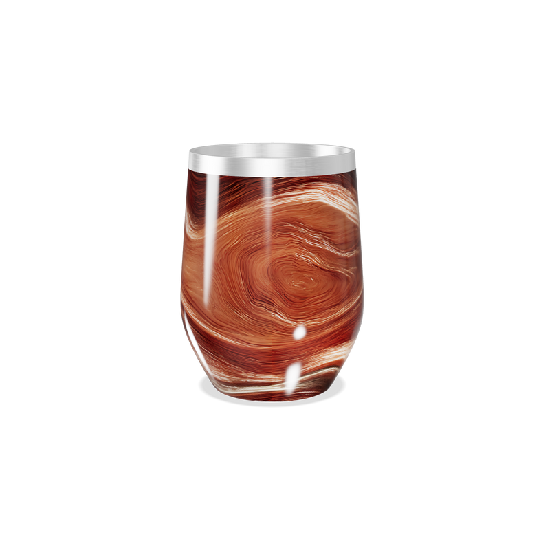 Copo Térmico Slim - Marrom Marmorizado Aço