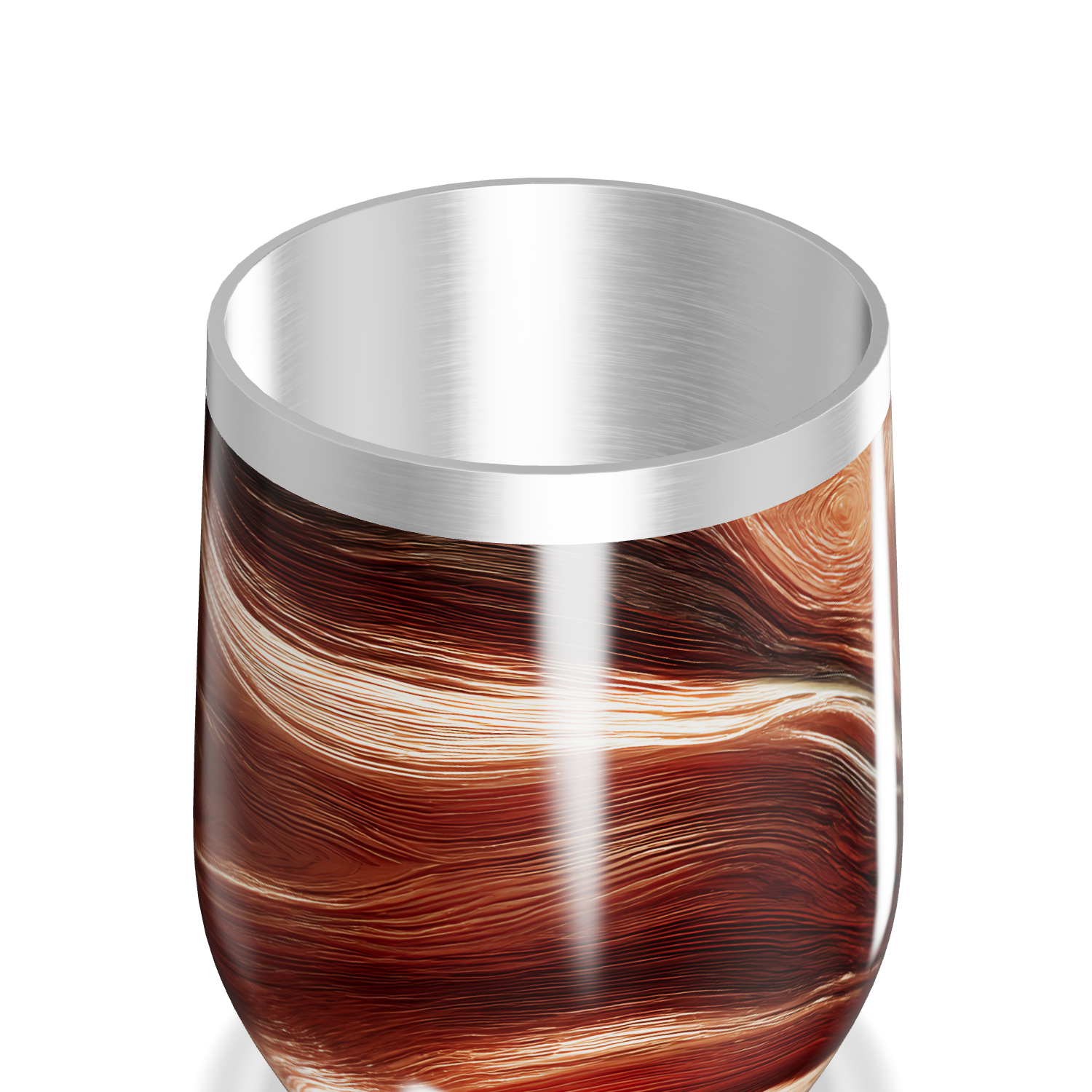 Copo Térmico Slim - Marrom Marmorizado Aço