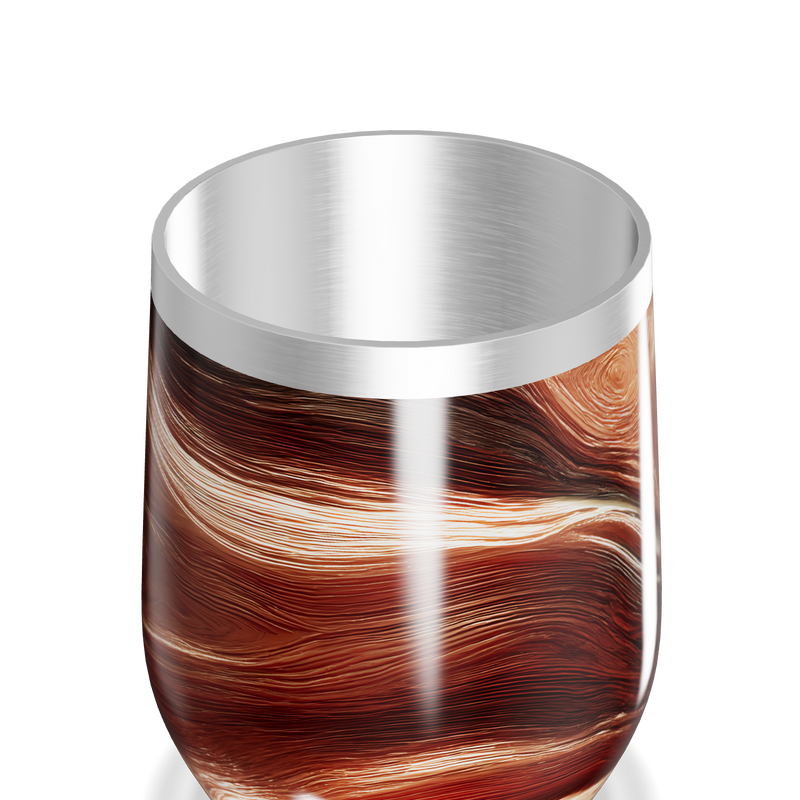 Copo Térmico Slim - Marrom Marmorizado Aço