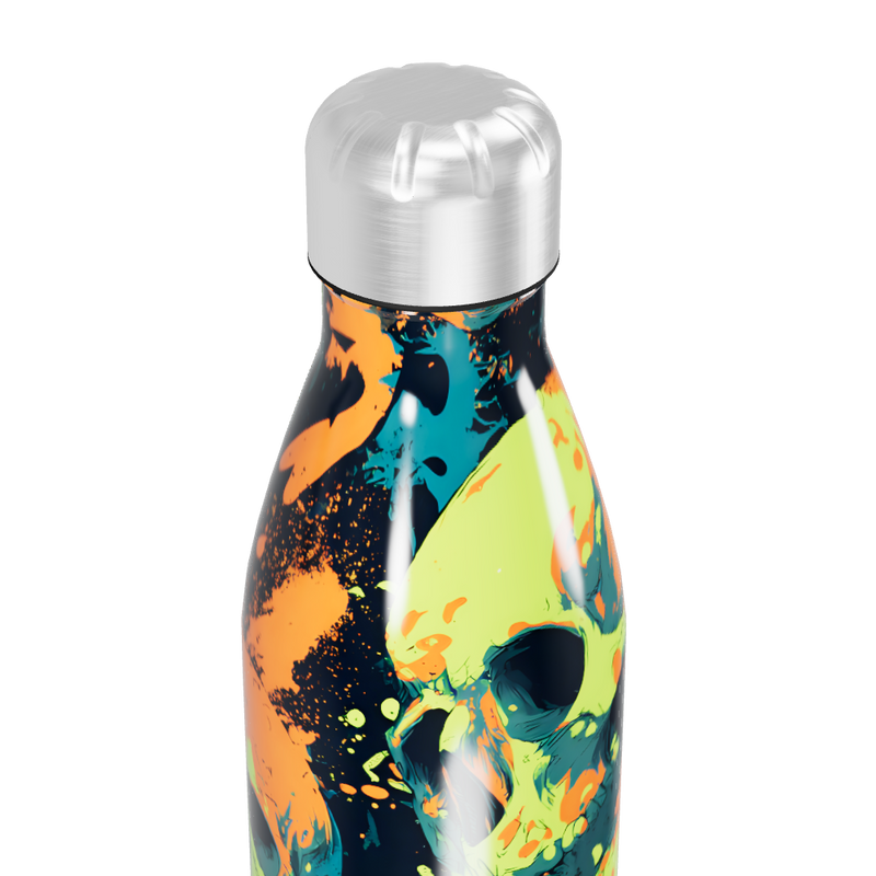 Garrafa Inox - Estampa Caveiras Coloridas