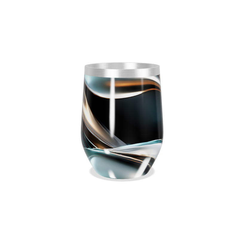 Copo Térmico Slim - Preto com Linhas Metálicas