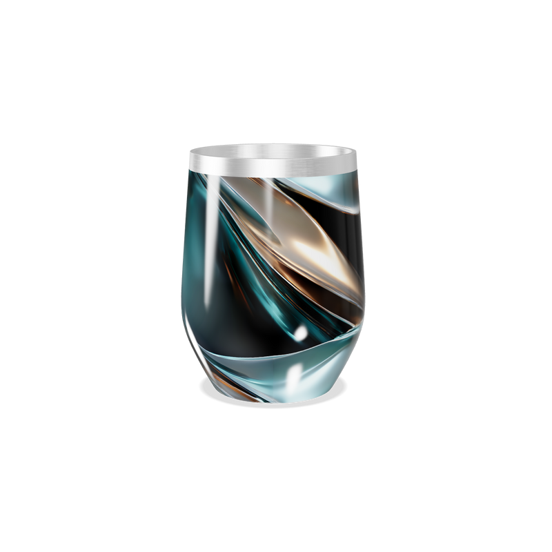 Copo Térmico Slim - Preto com Linhas Metálicas