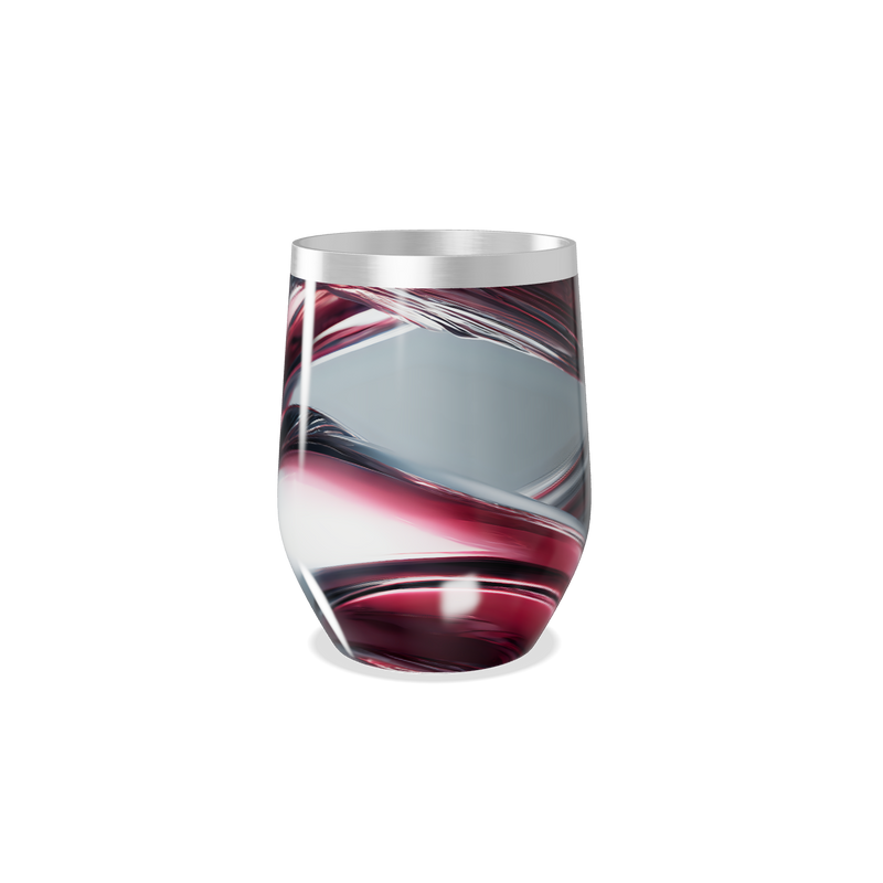 Copo Térmico Slim - Listrado Vermelho Inox