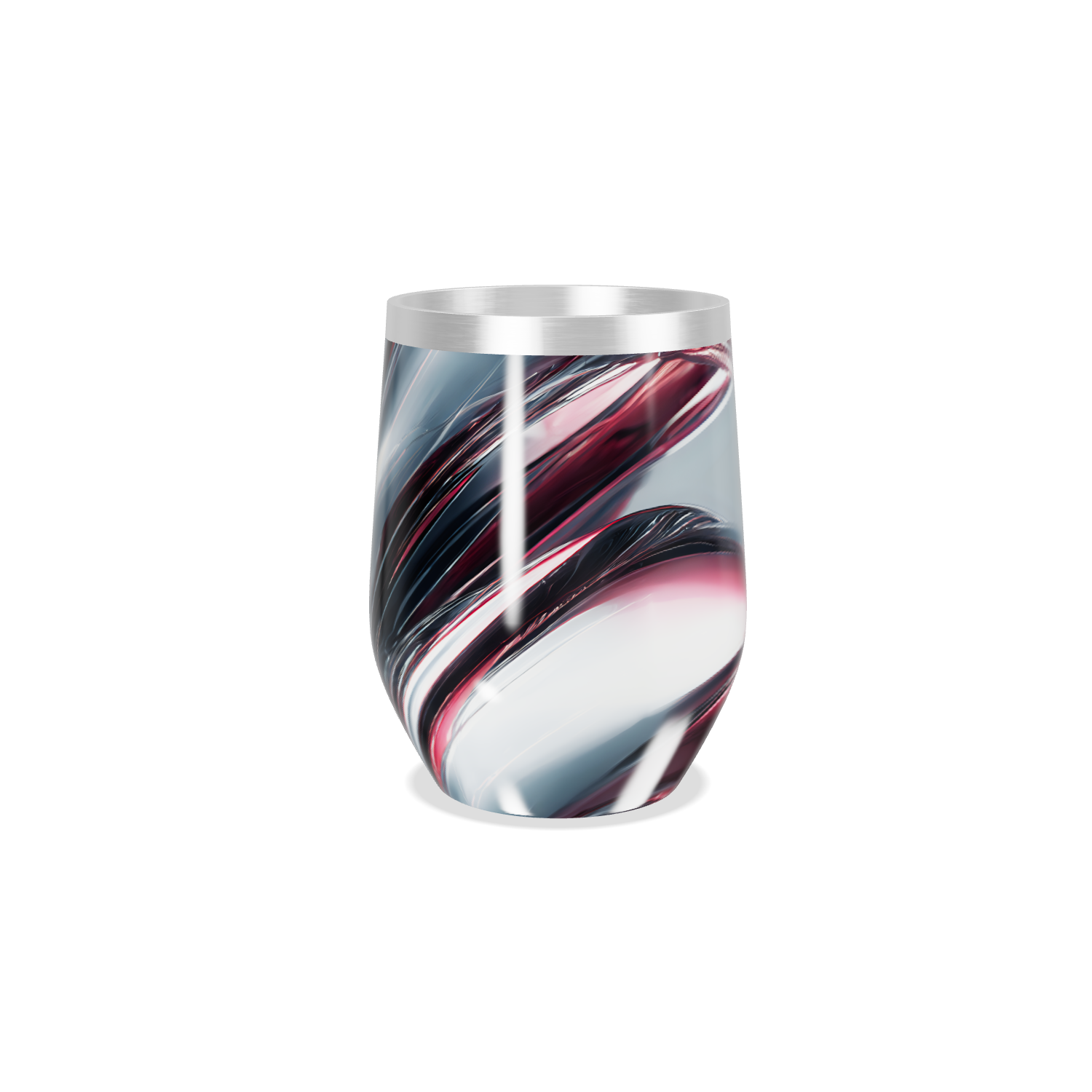 Copo Térmico Slim - Listrado Vermelho Inox