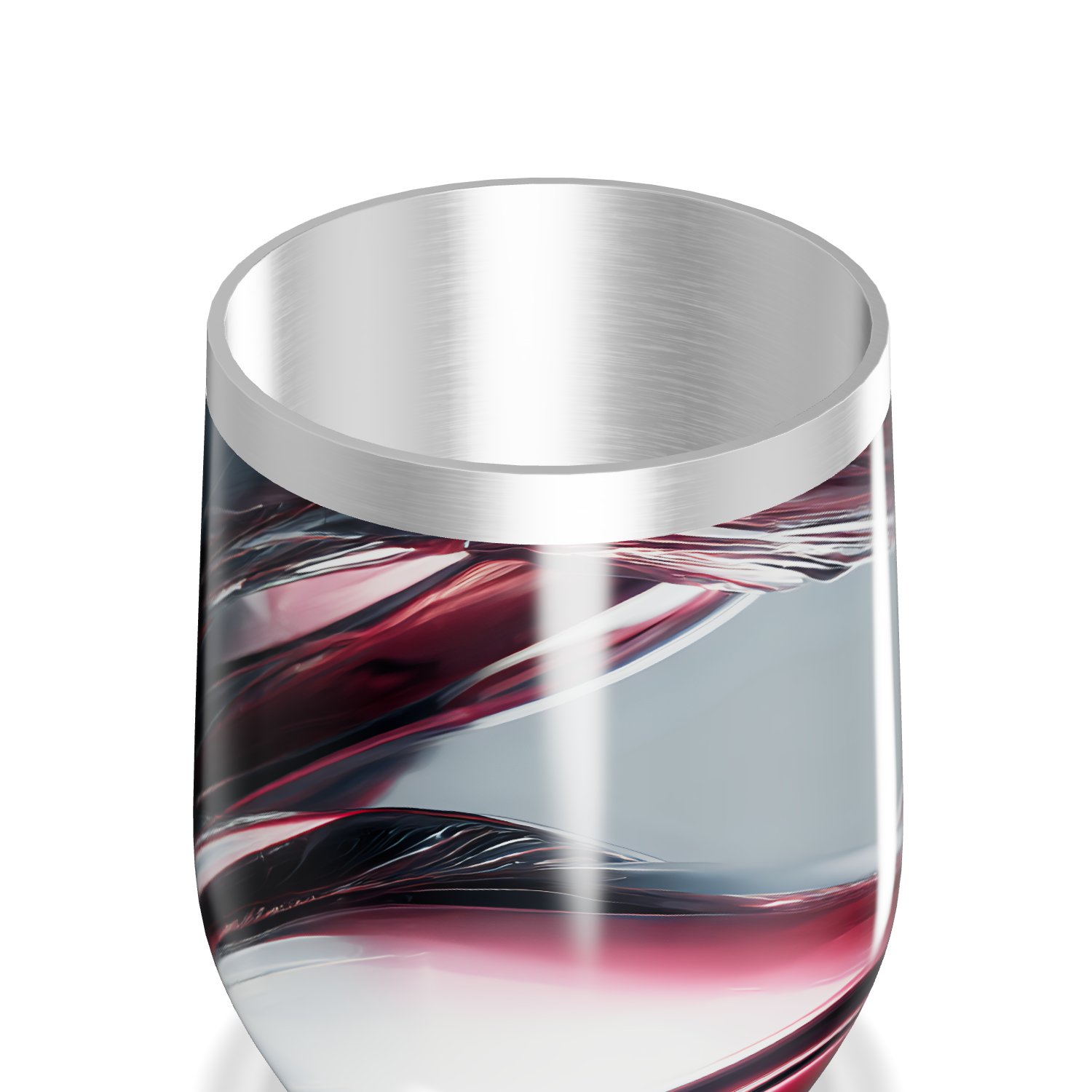 Copo Térmico Slim - Listrado Vermelho Inox