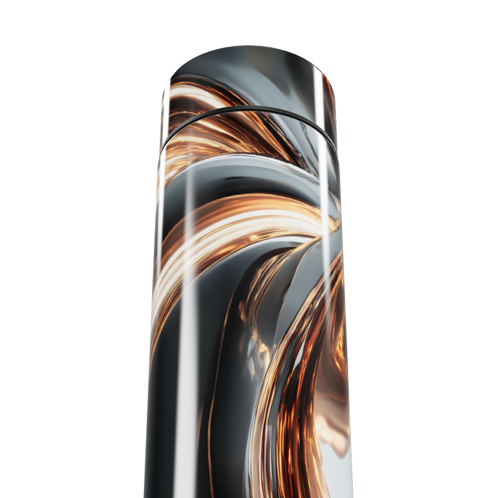 Garrafa Térmica Touch - Design Abstrato Preto