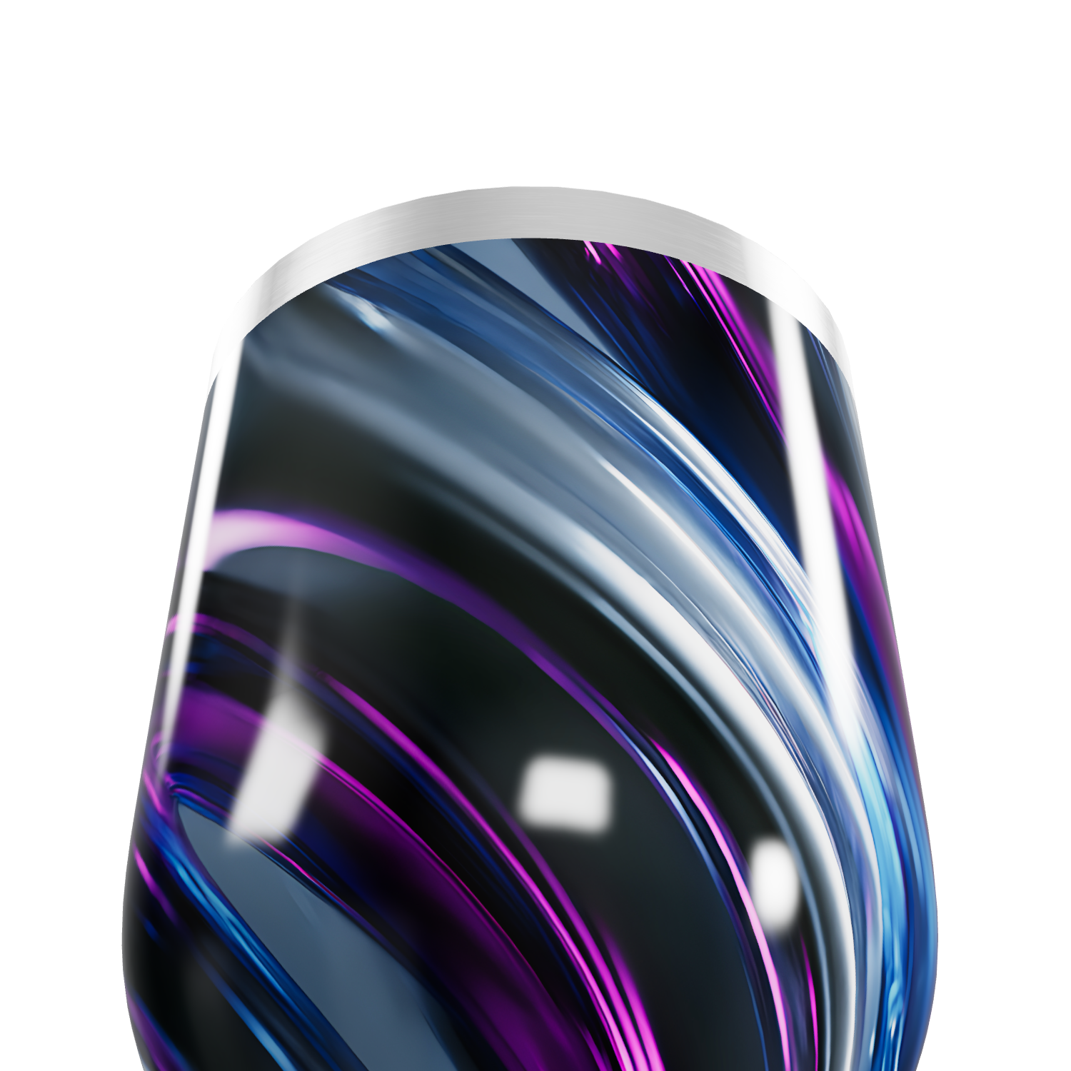 Copo Térmico Slim - Listras Azul e Roxo