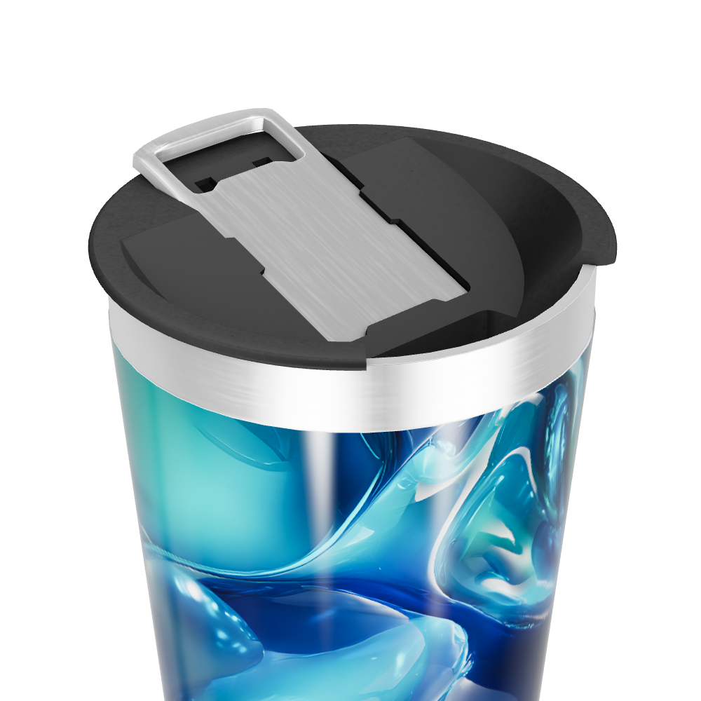 Copo Térmico - Azul Abstrato Inox