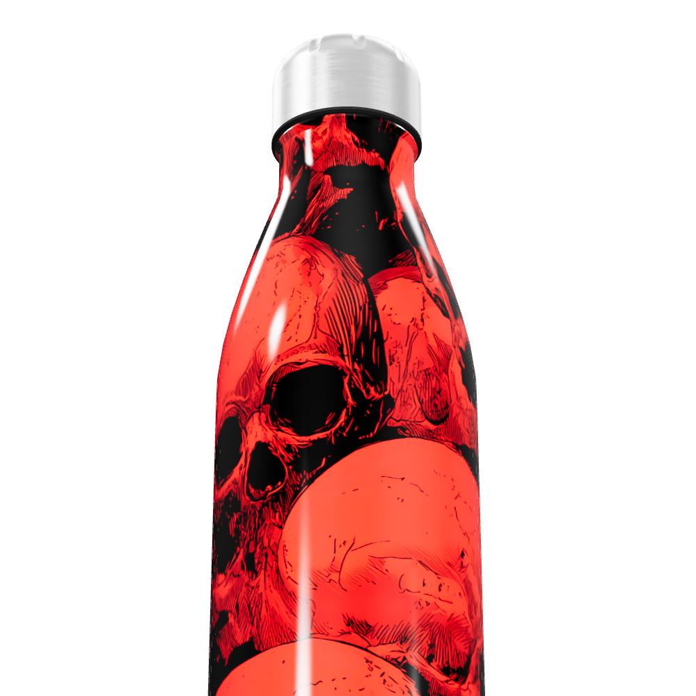 Garrafa Inox - Caveiras Vermelhas 500ml